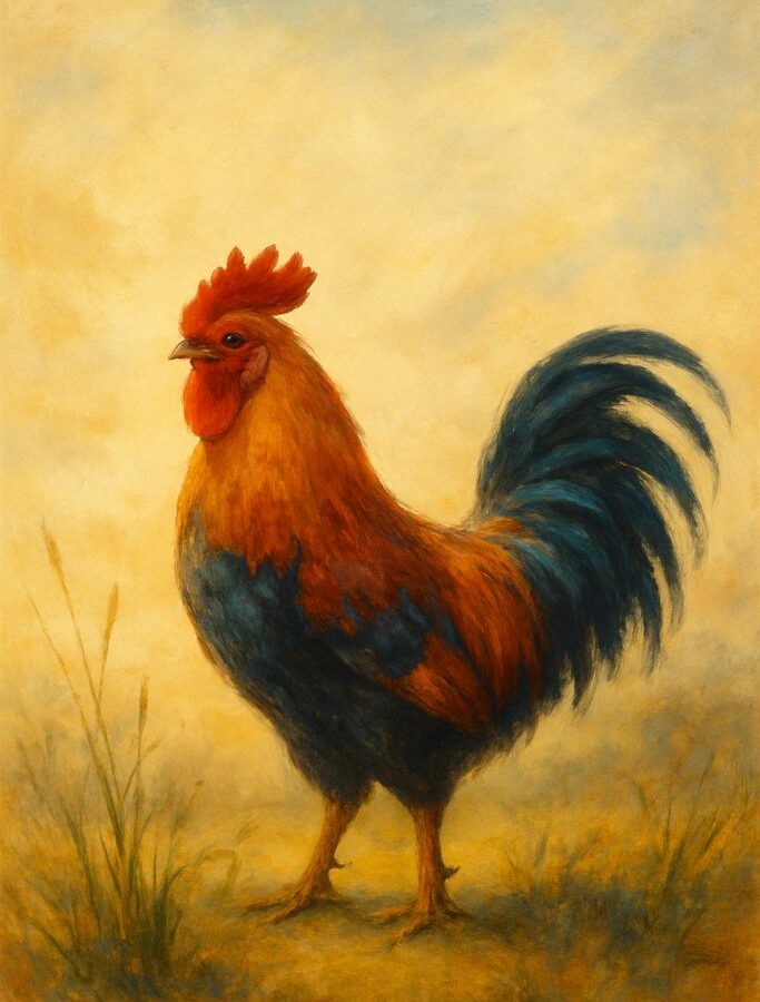 Ilustracija uz priču Priča o pijetlu